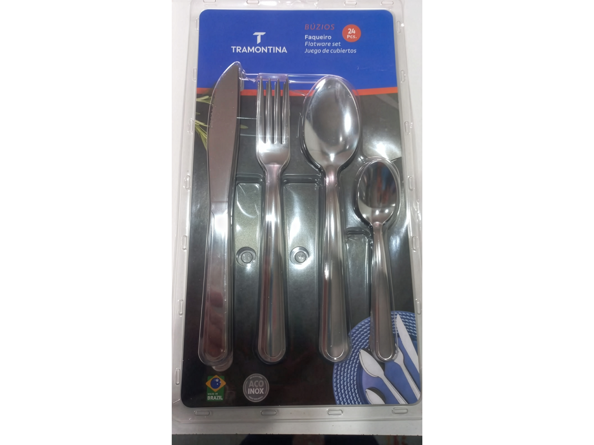 Juego de cubiertos TRAMONTINA metal 24 pzas