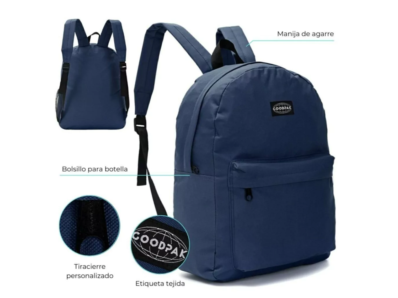 Mochila espalda goodpak 17" - Azul
