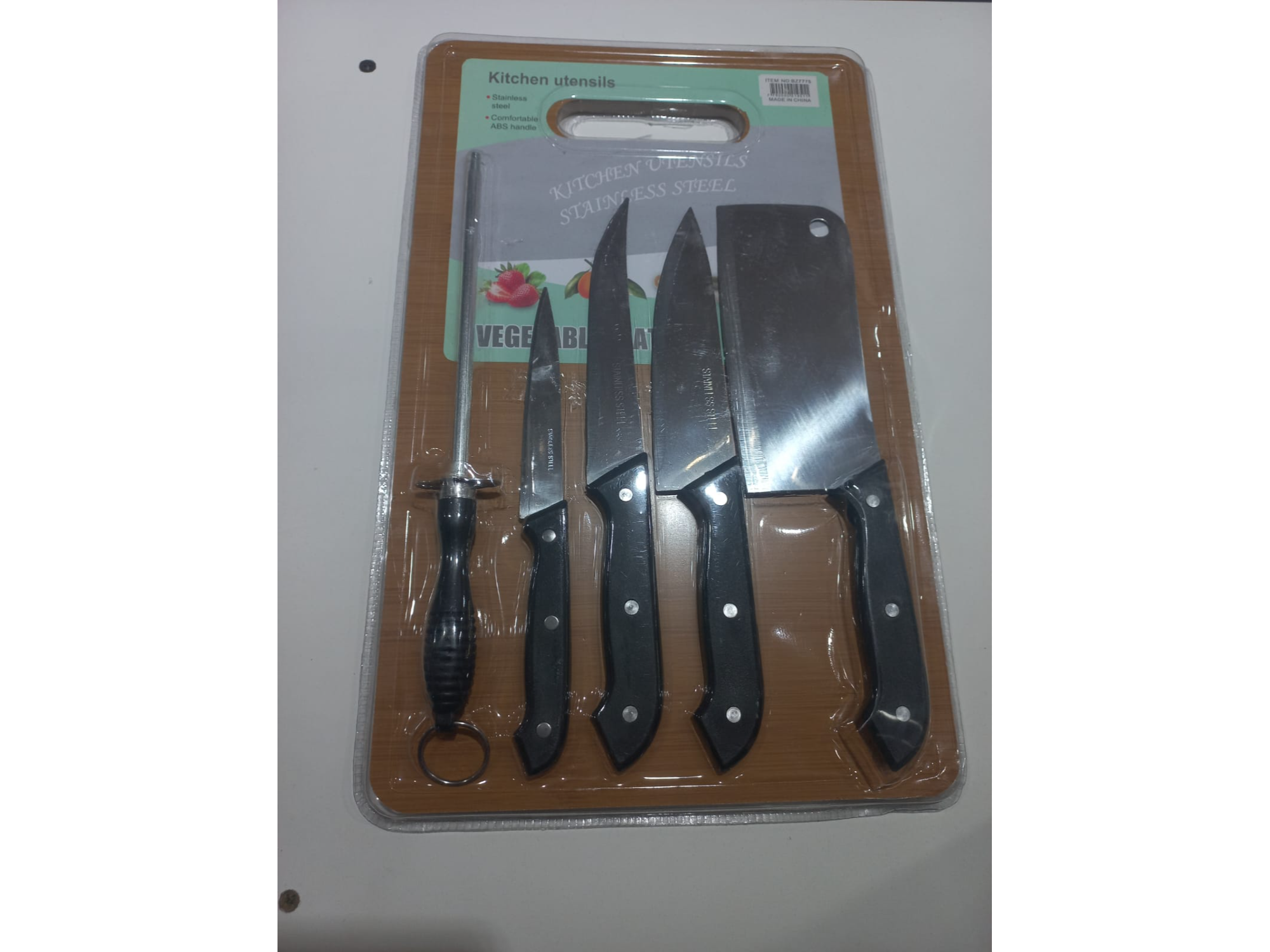 Set de cuchillos y tabla