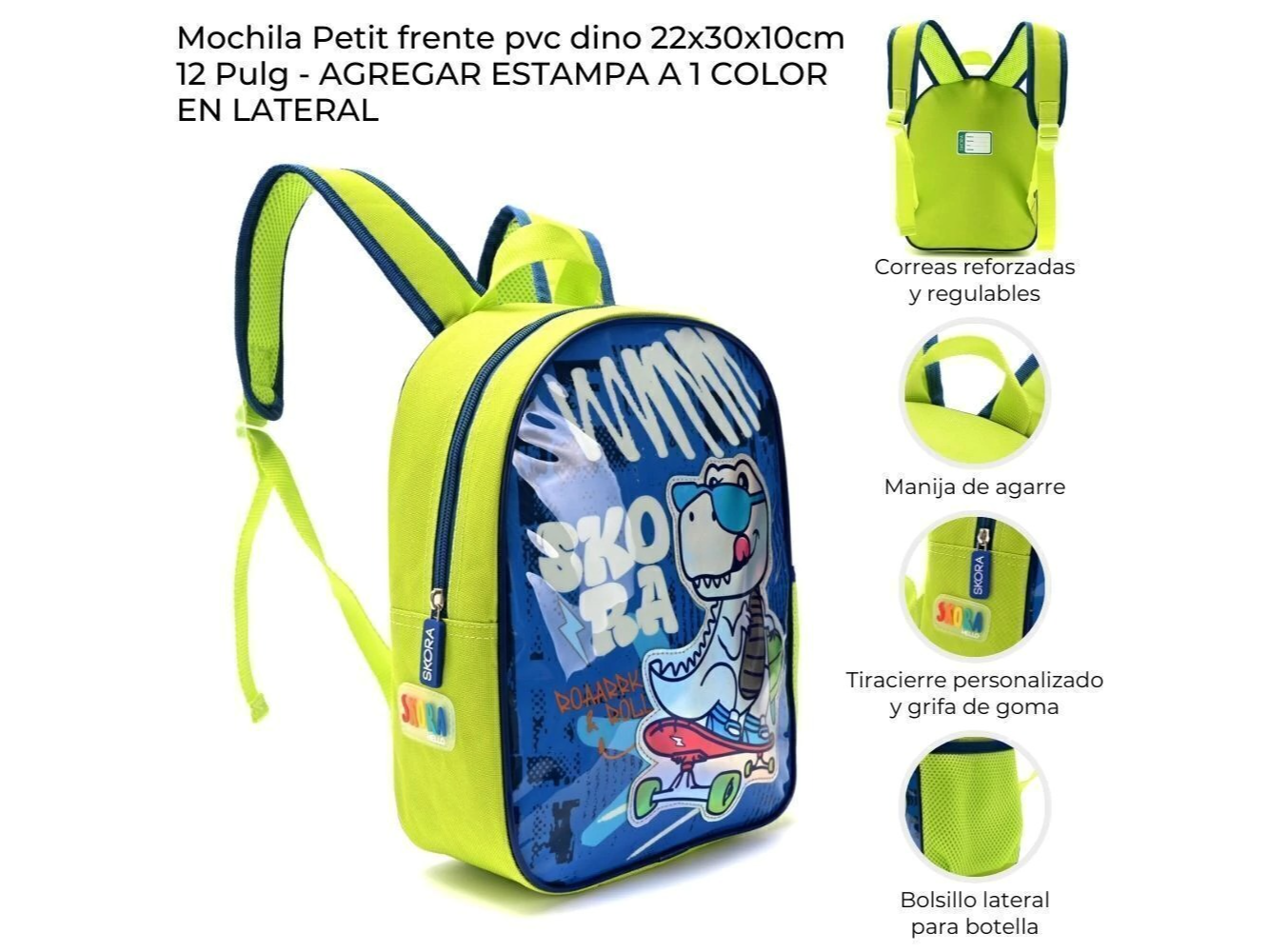 Mochila espalda skora dino 12