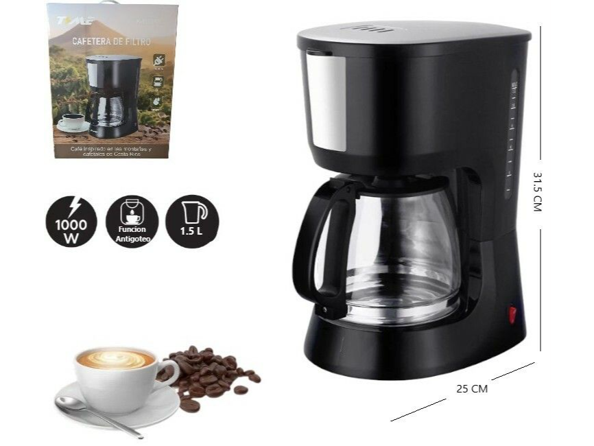 Cafetera de filtro 1.5 L TIME 12 tazas