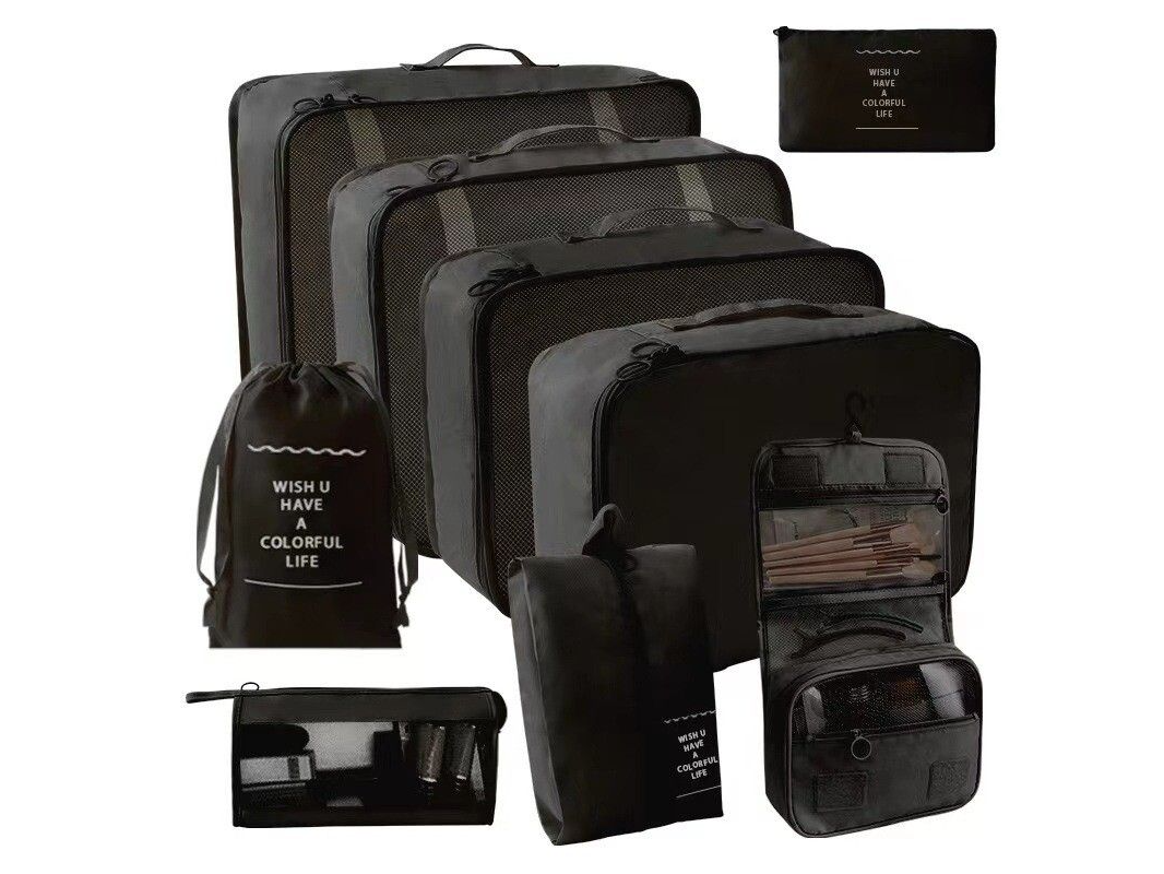 Set organizador de viaje x 9 piezas