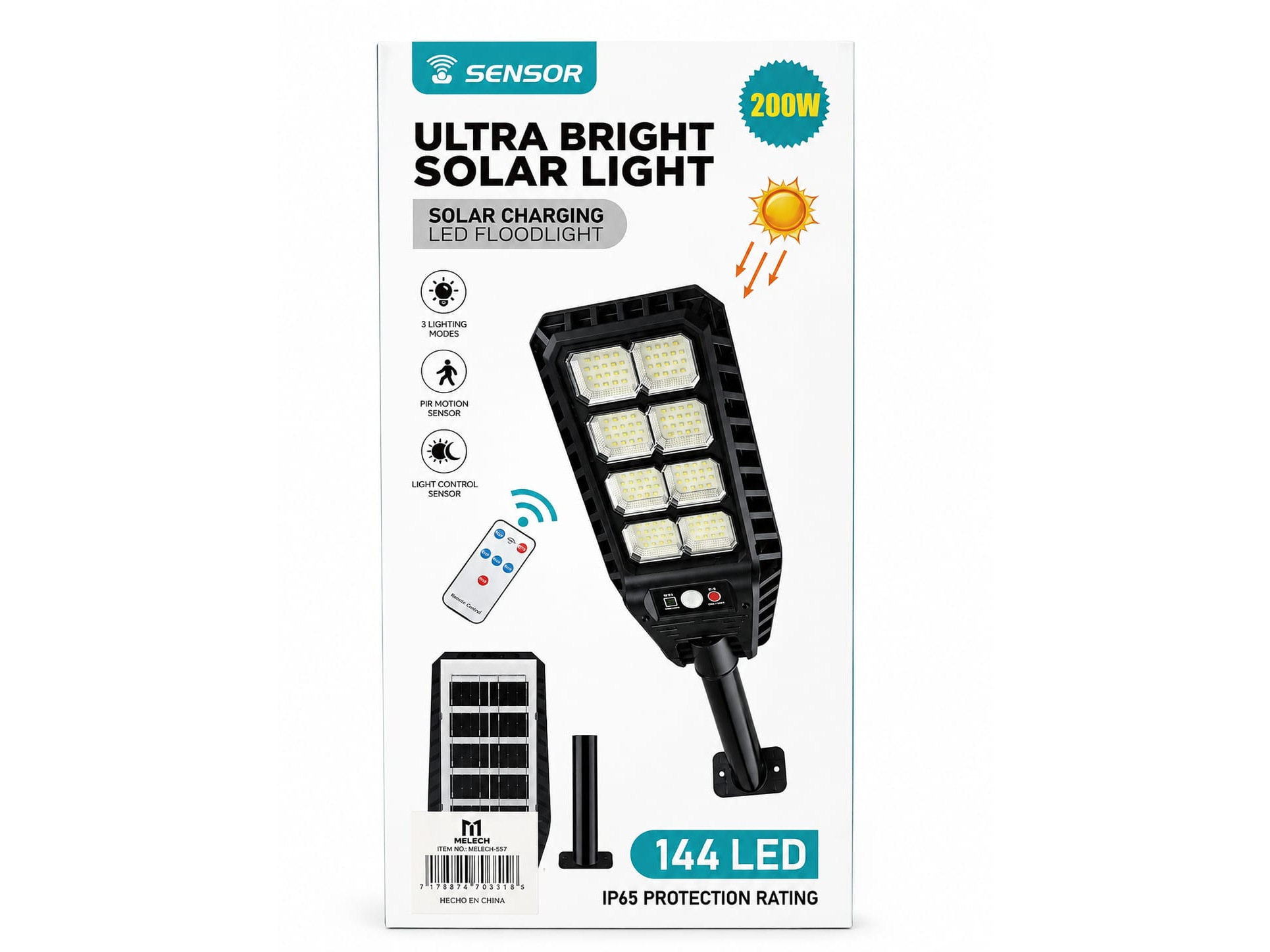Reflector solar tipo calle 144 les