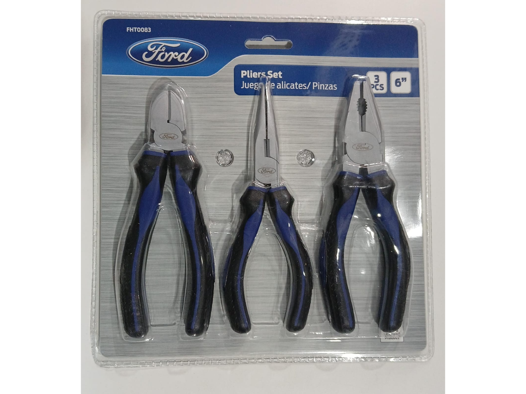 Juego de pinzas x 3 6" ford