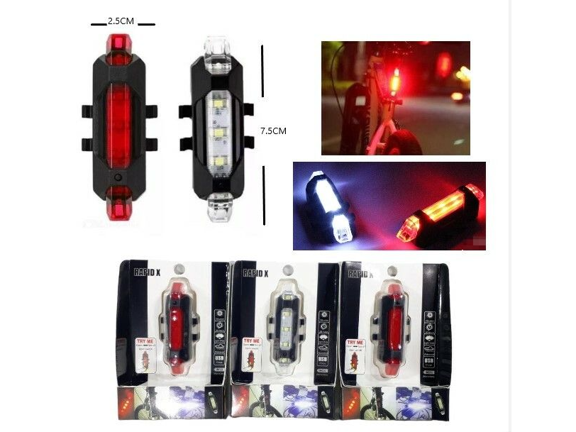 Luz bici recargable blanca