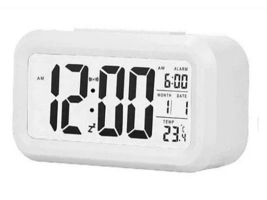RELOJ DESPERTADOR BLANCO