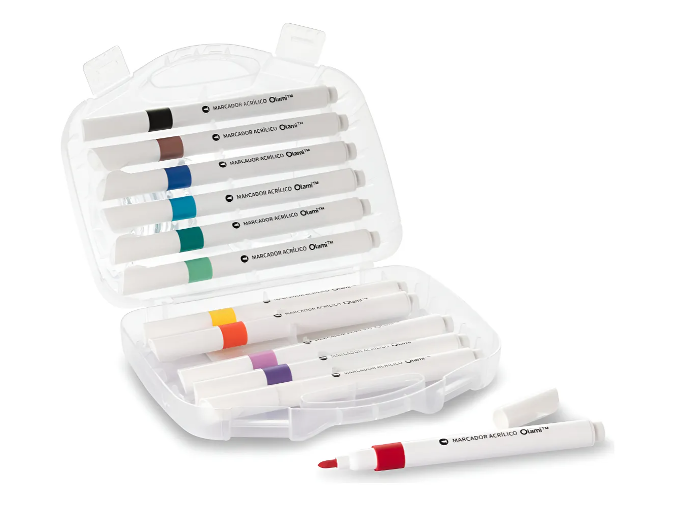 Marcador fibra acrilica x 12 CROARY