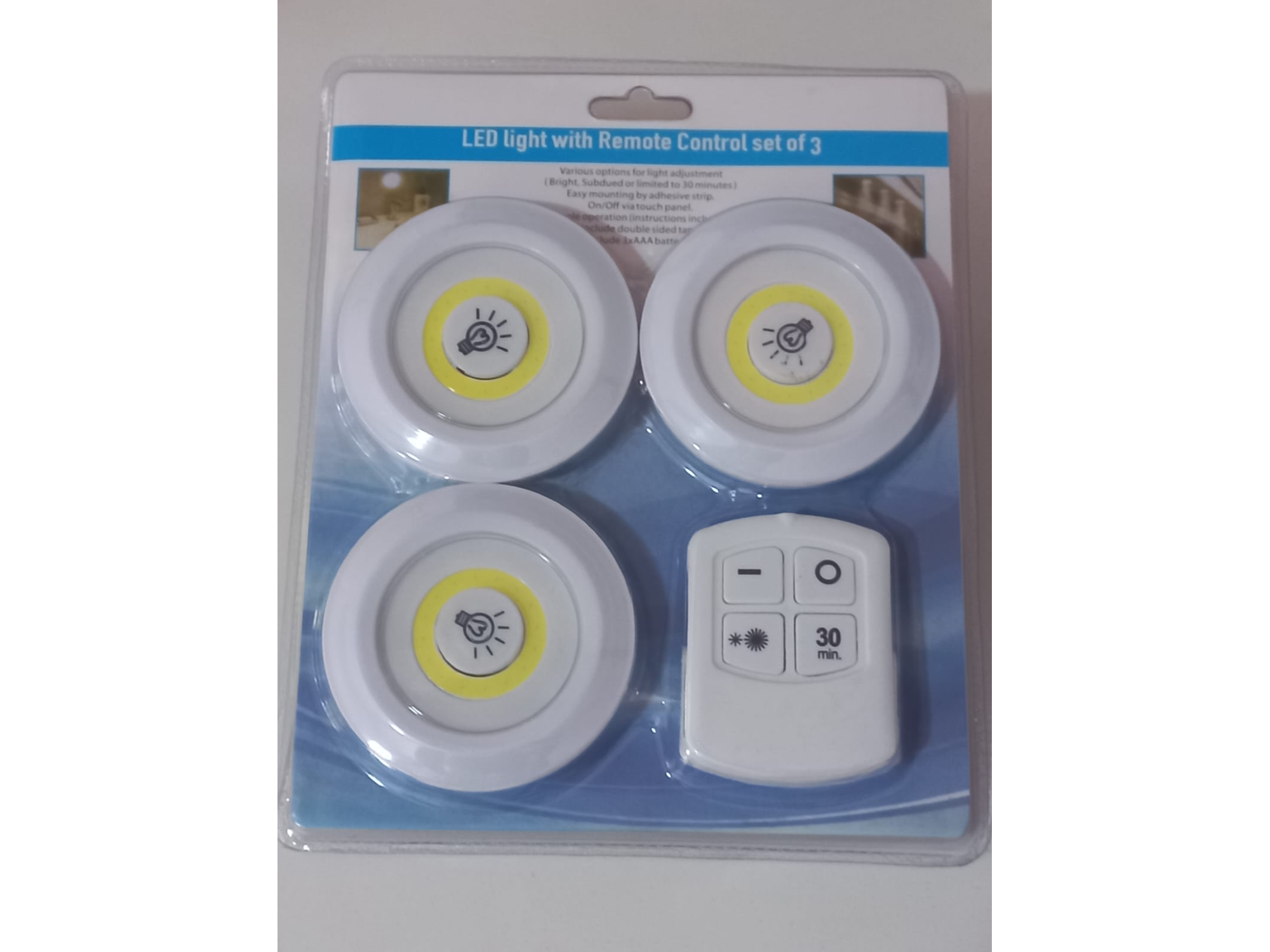 Luz led x3 c/ control