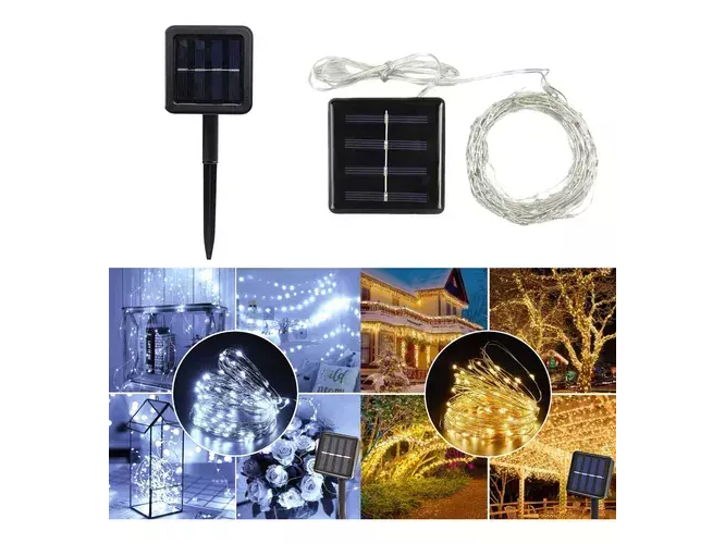 Luz solar navidad 10 mts