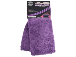 612 - SET X2 PAÑOS MICROFIBRA CORTE LASER CORAL FLEECE 40X40