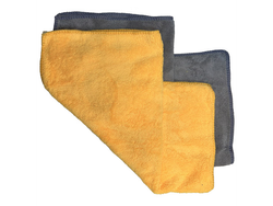 LM043 - PAÑOS MICROFIBRA PACK X 2 COLOR GRIS Y NARANJA