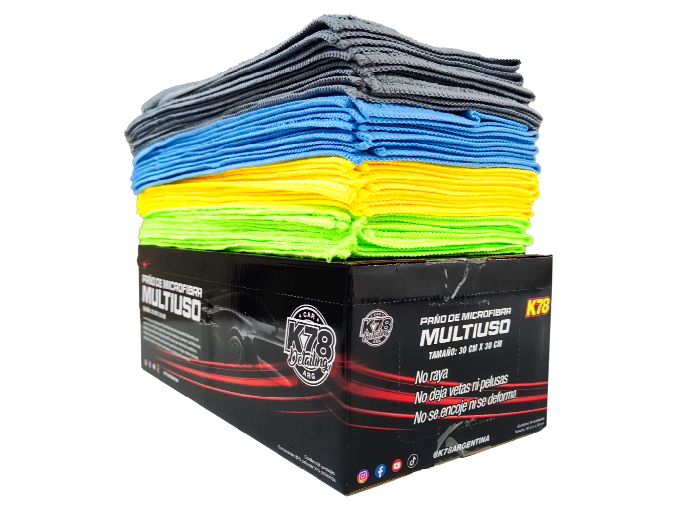 B601_30 - CAJA EXHIBIDORA X24 PAÑOS MICROFIBRA 30X30 K78