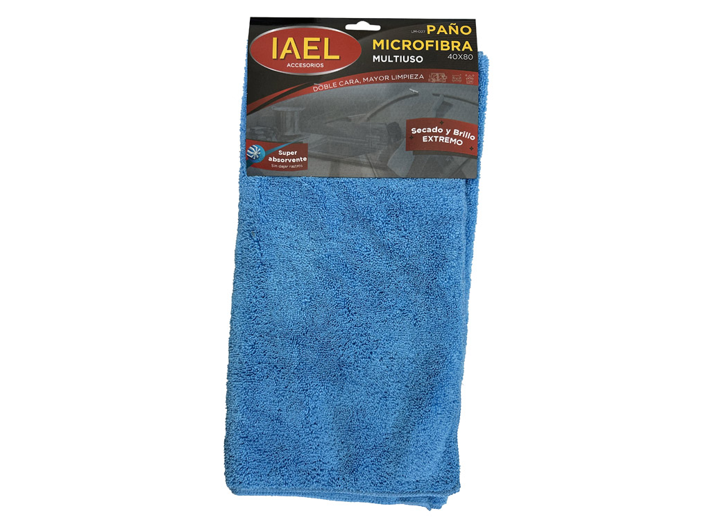LM027 - PAÑO MICROFIBRA 40X80 SECADO / LUSTRADO