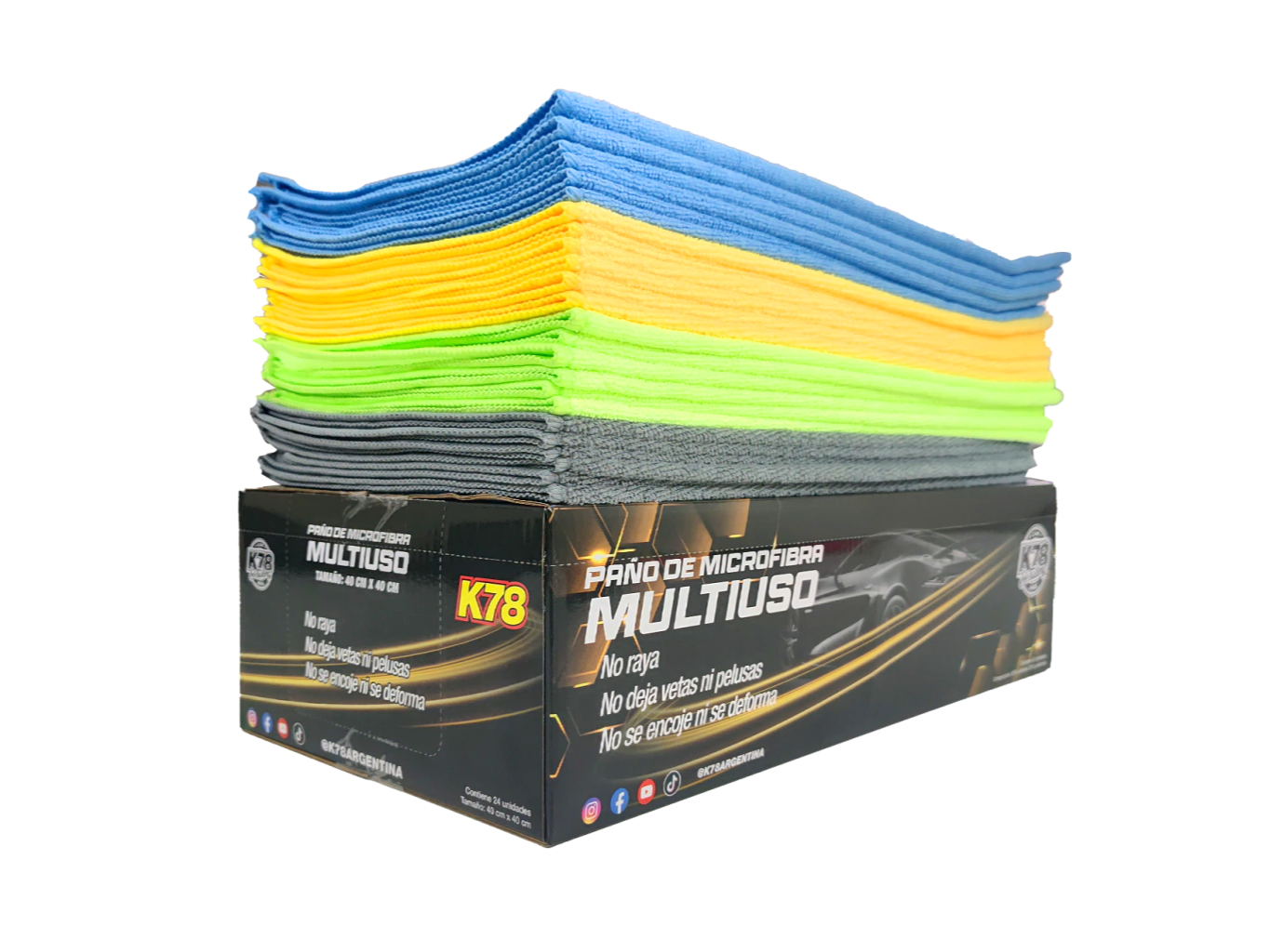 B601 - CAJA EXHIBIDORA X24 PAÑOS MICROFIBRA 40X40 K78