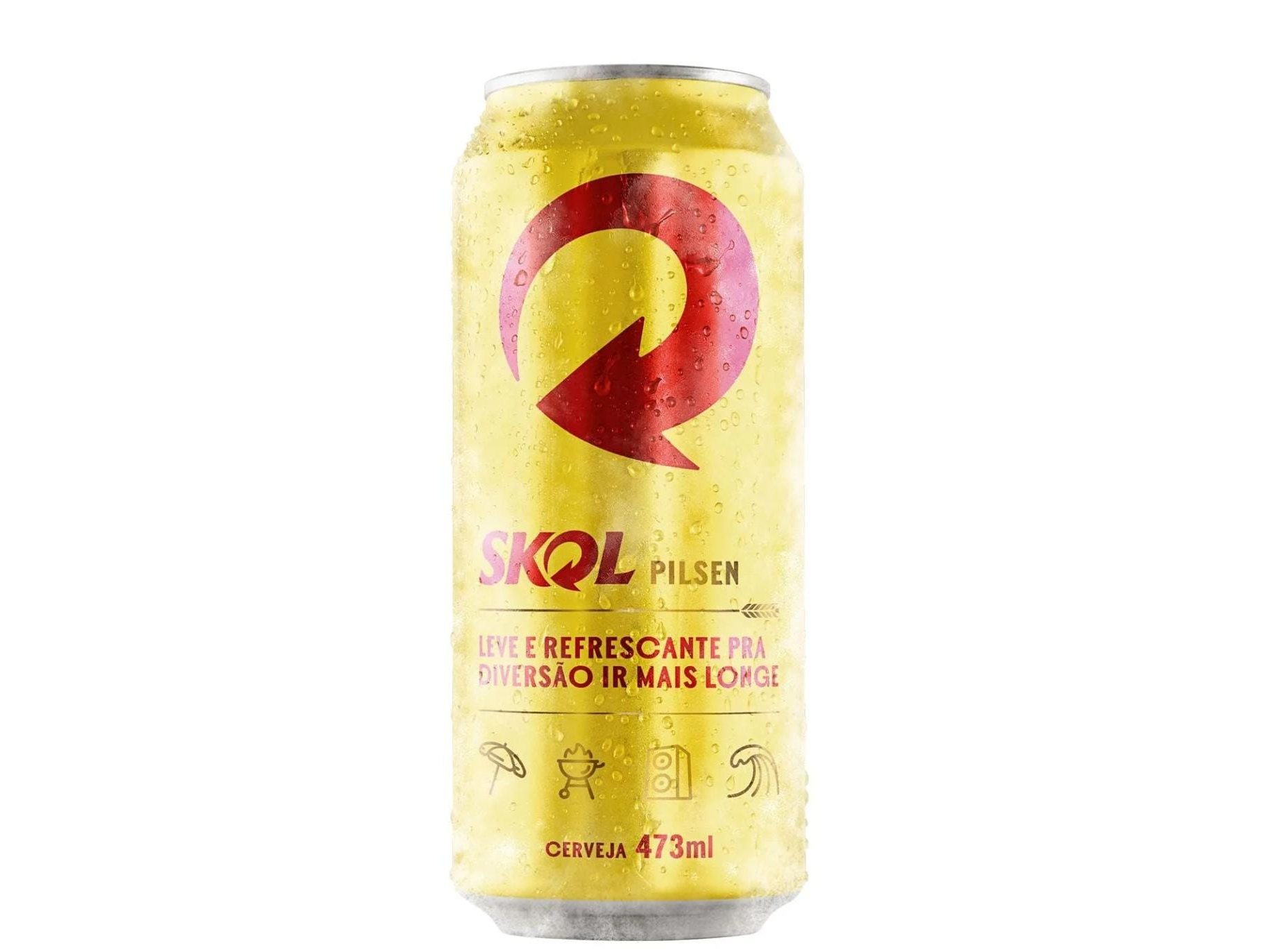 Lata de cerveza SKOL 473ml