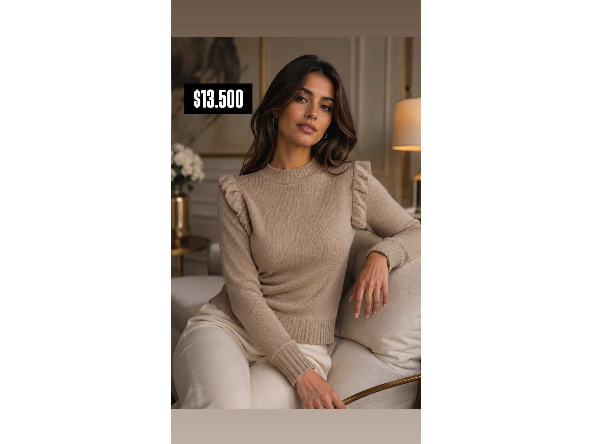 sweater volado de dama