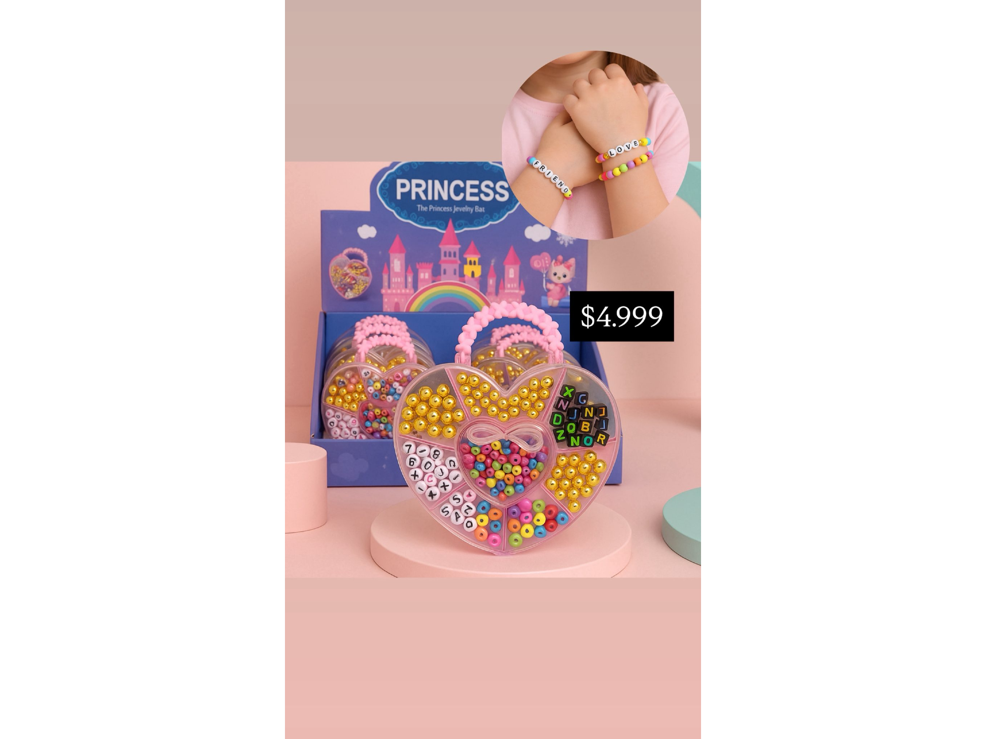 corazon para hacer pulseras