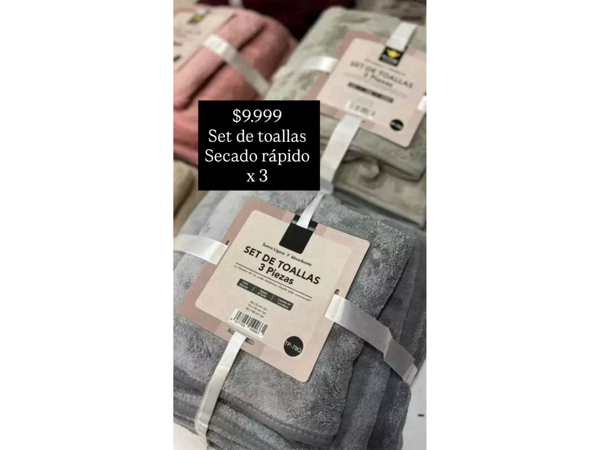 set de toallas  x 3
