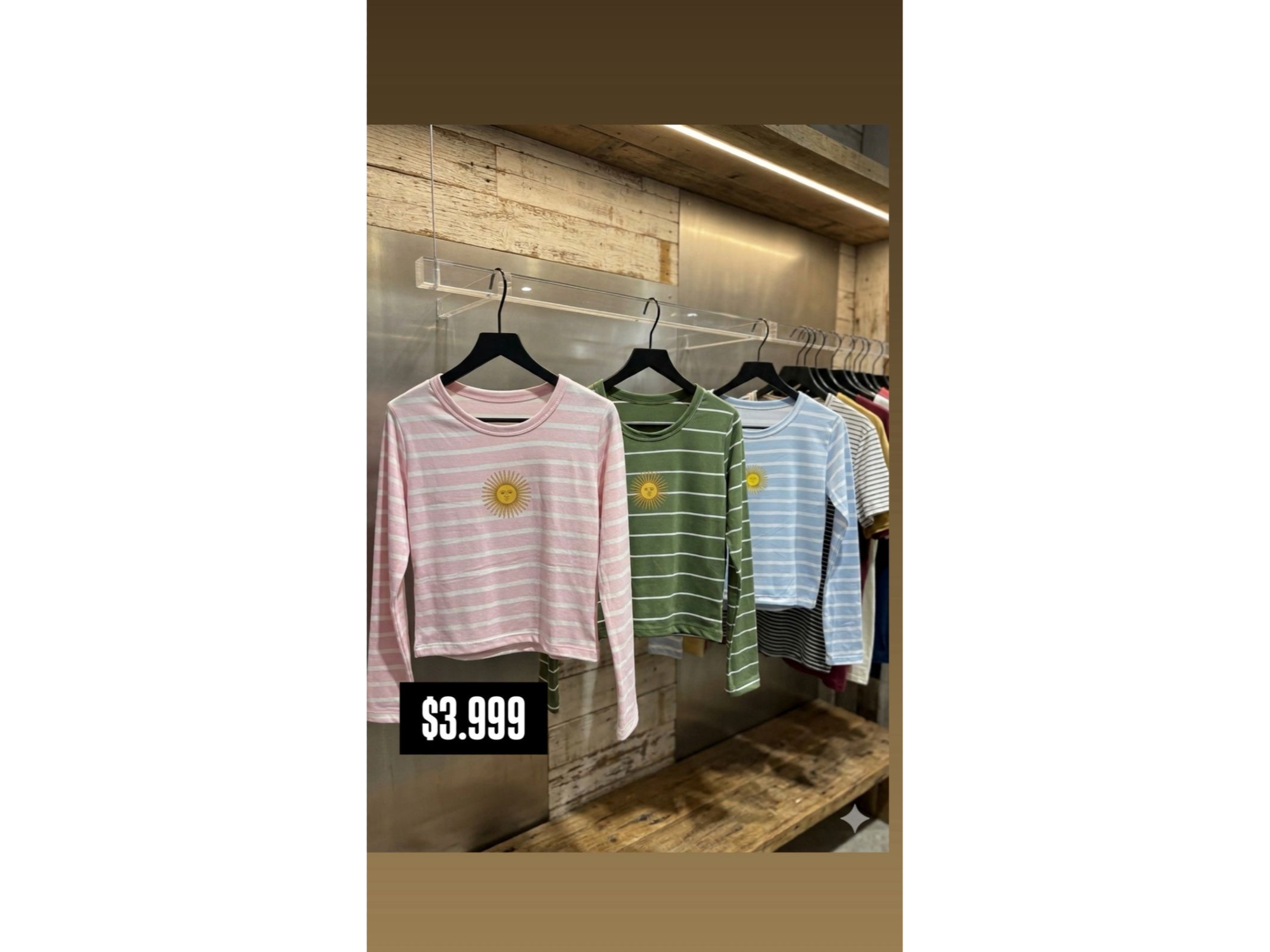 Remera corta manga larga