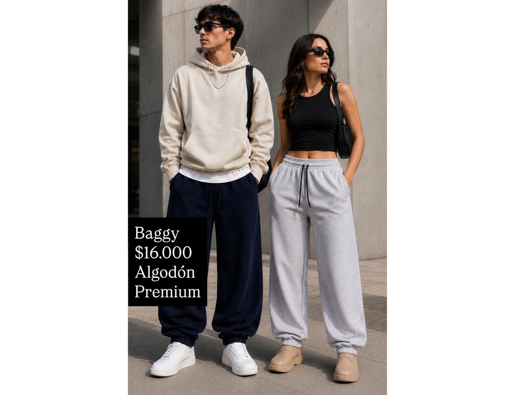 pantalon baggy de algodon