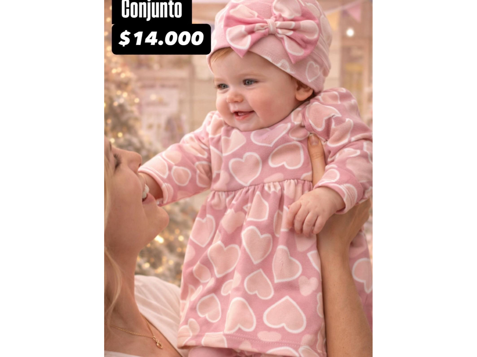 Vestido y gorro bebe