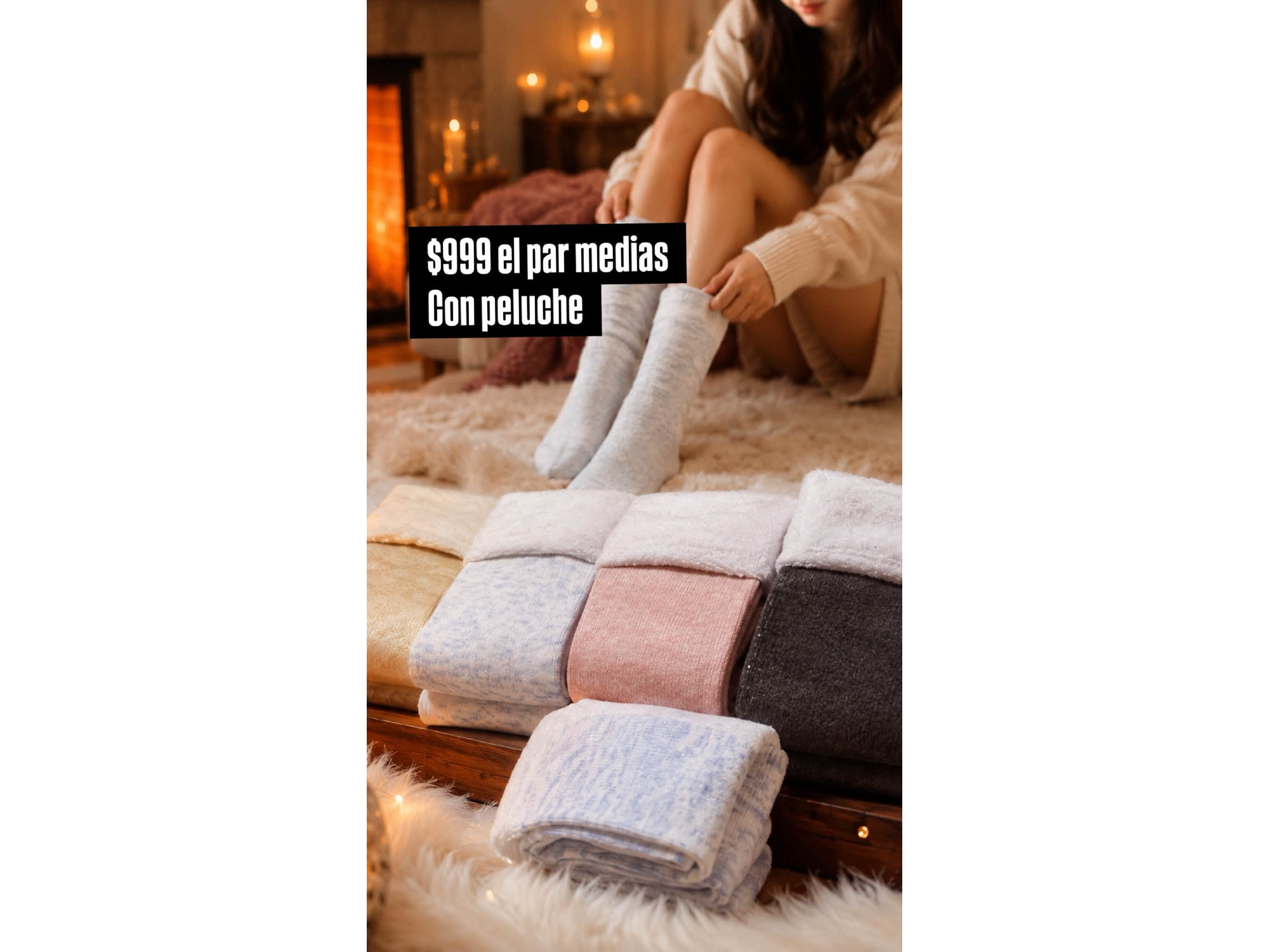 medias con peluche