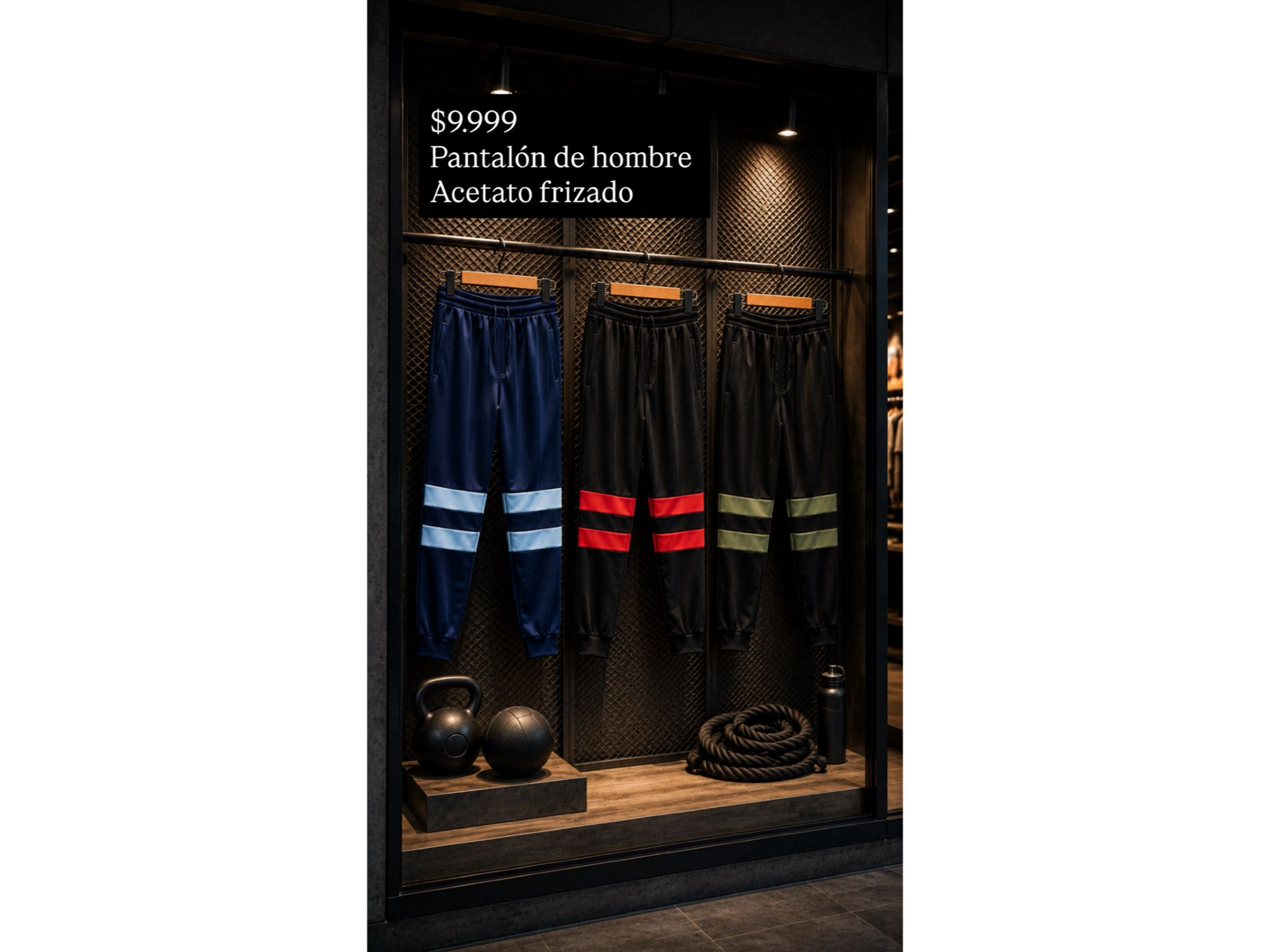 pantalon acetato frisado