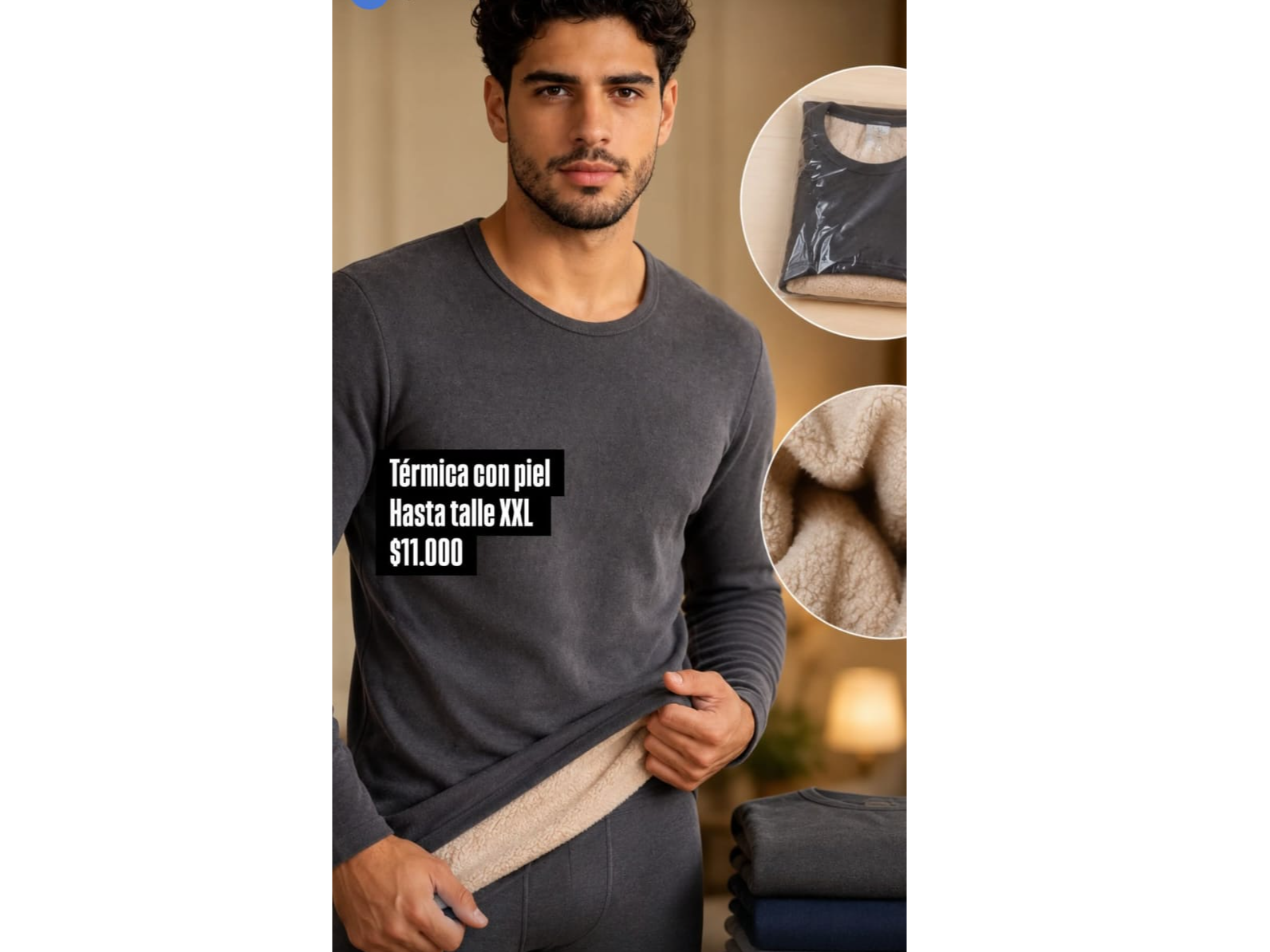 Remera termica con piel