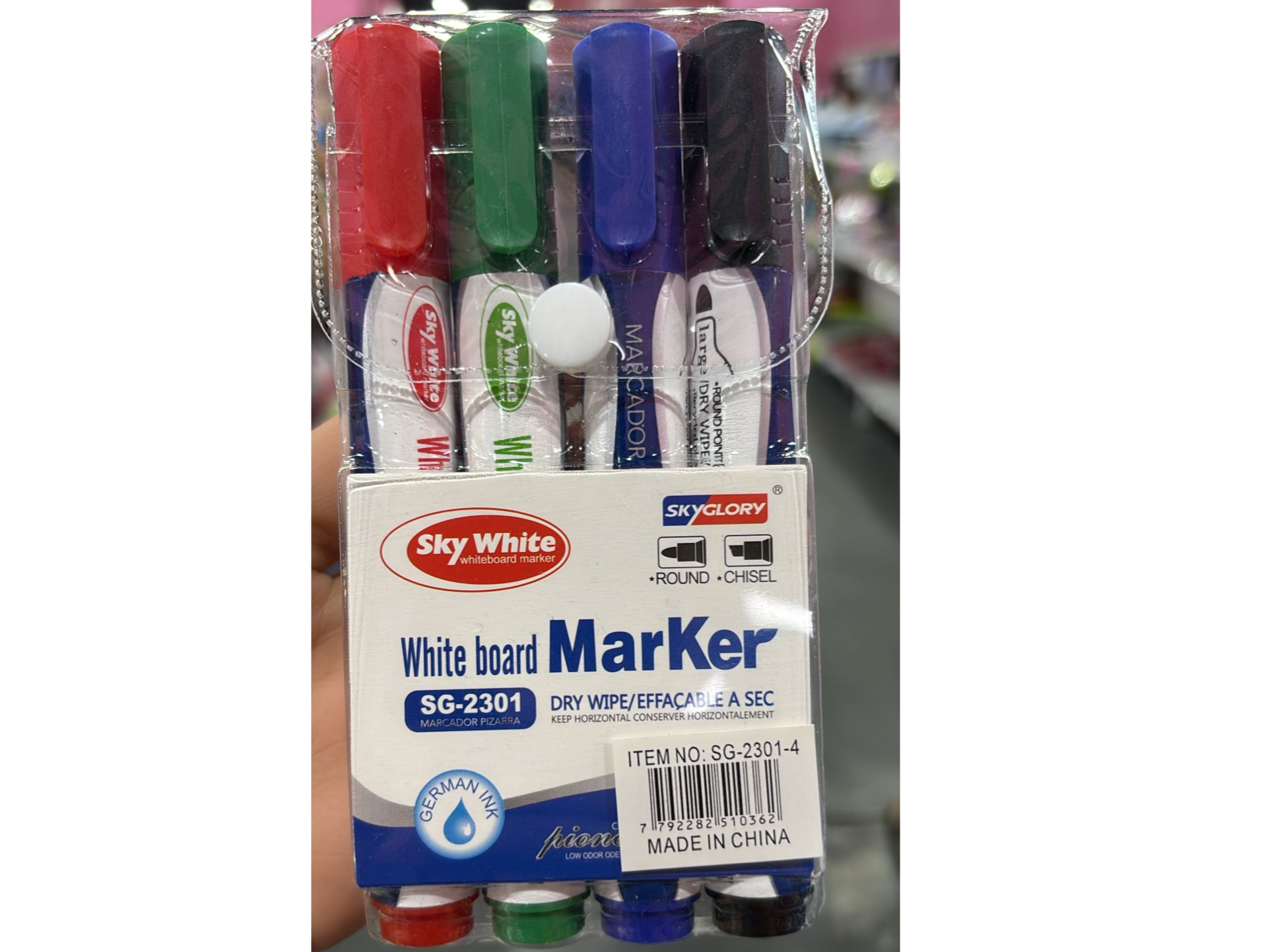 Marcador para pizarra x4