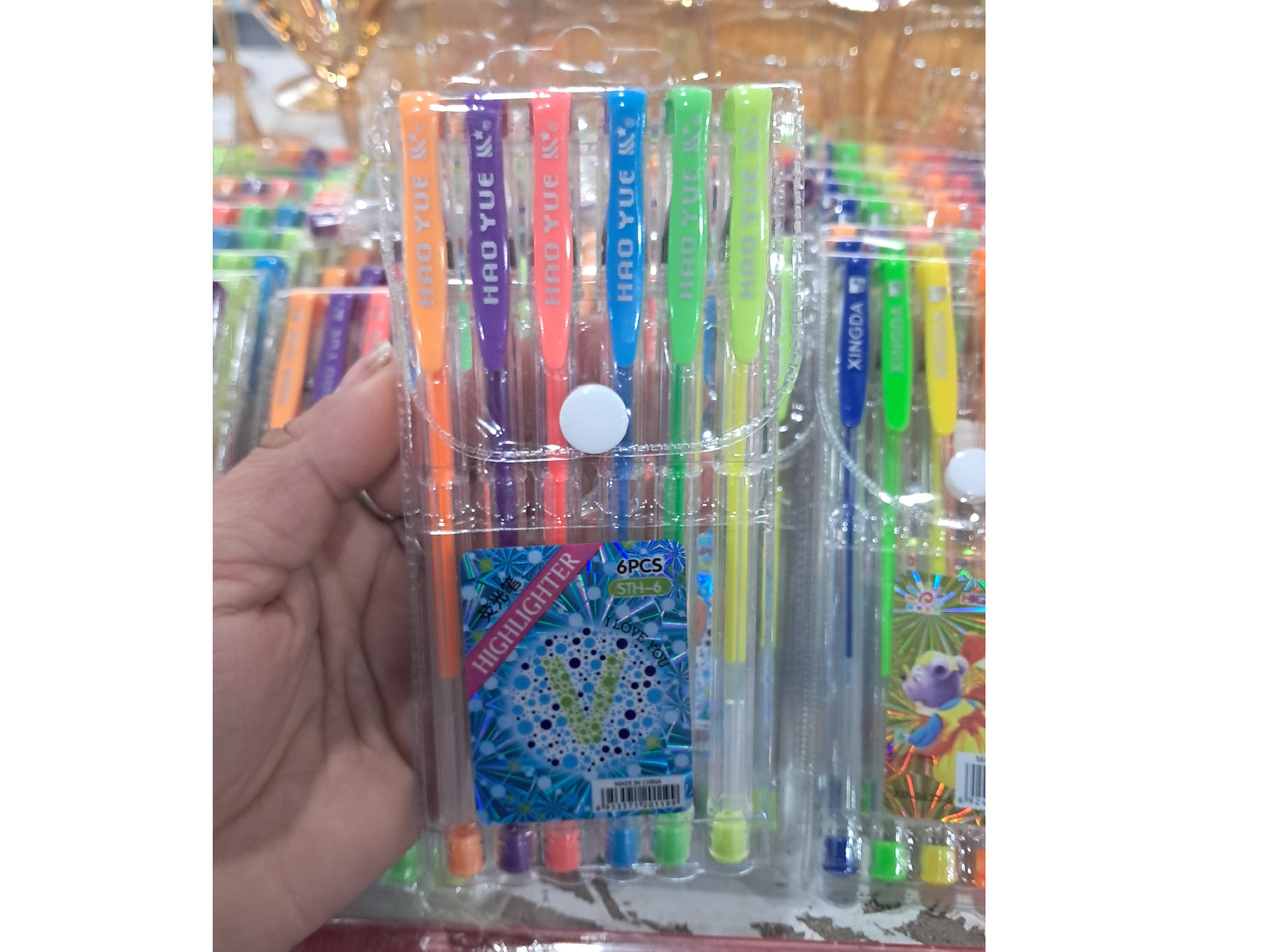 Lapiceras x 6 fluor