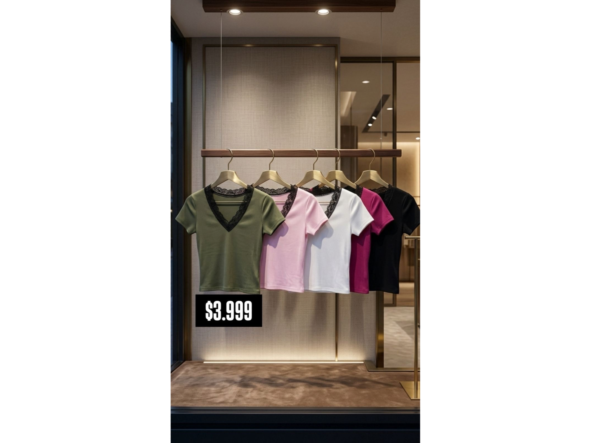 Remera corta escote en V