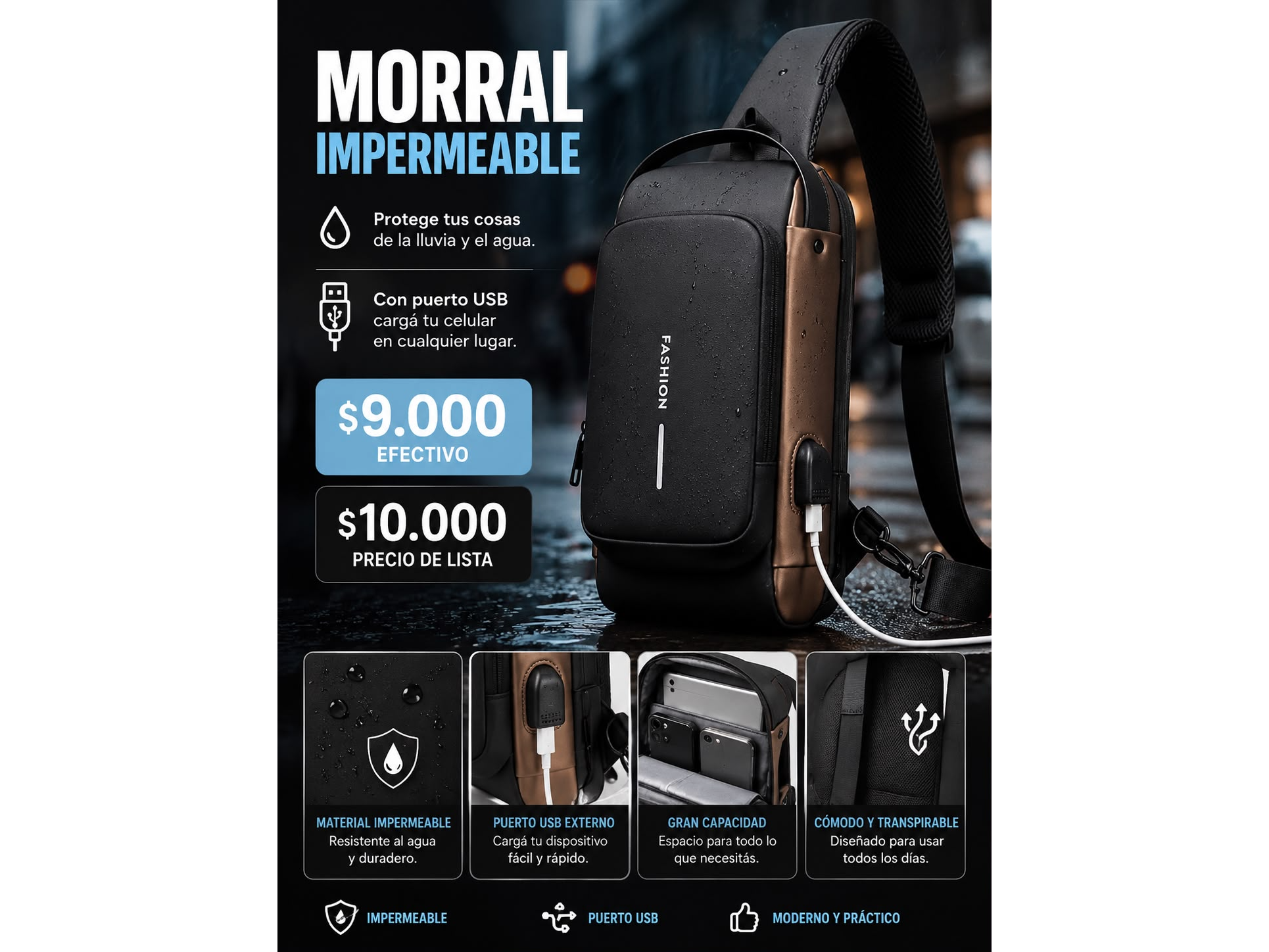 morral impermeable