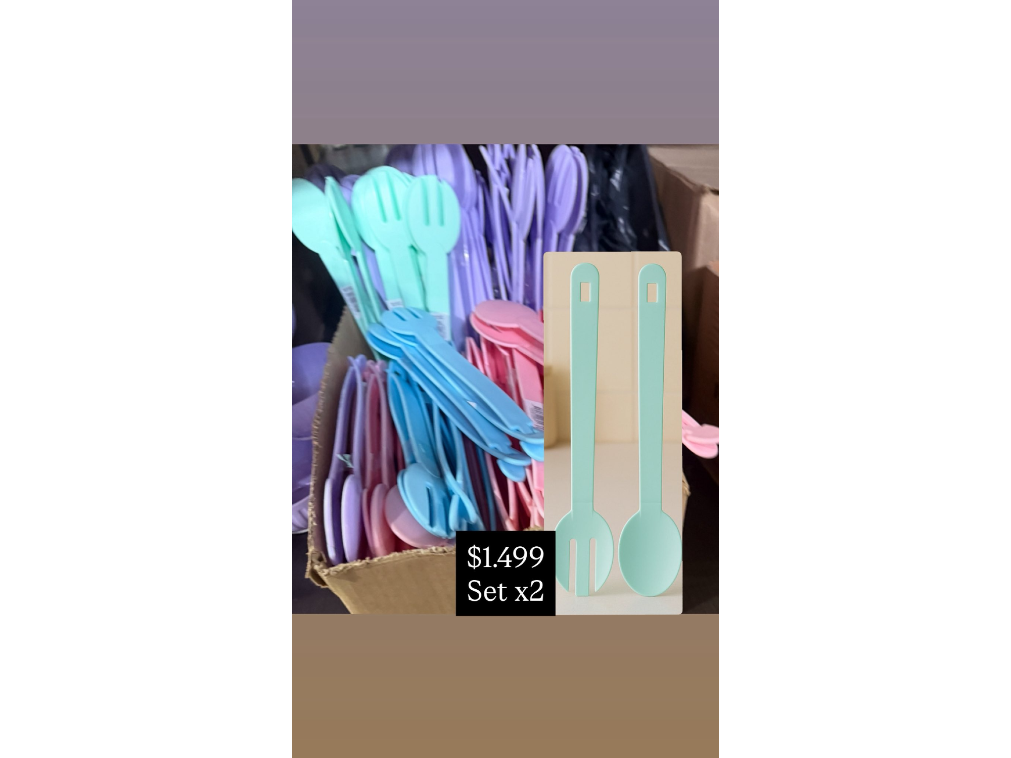 set utensillos para ensalada