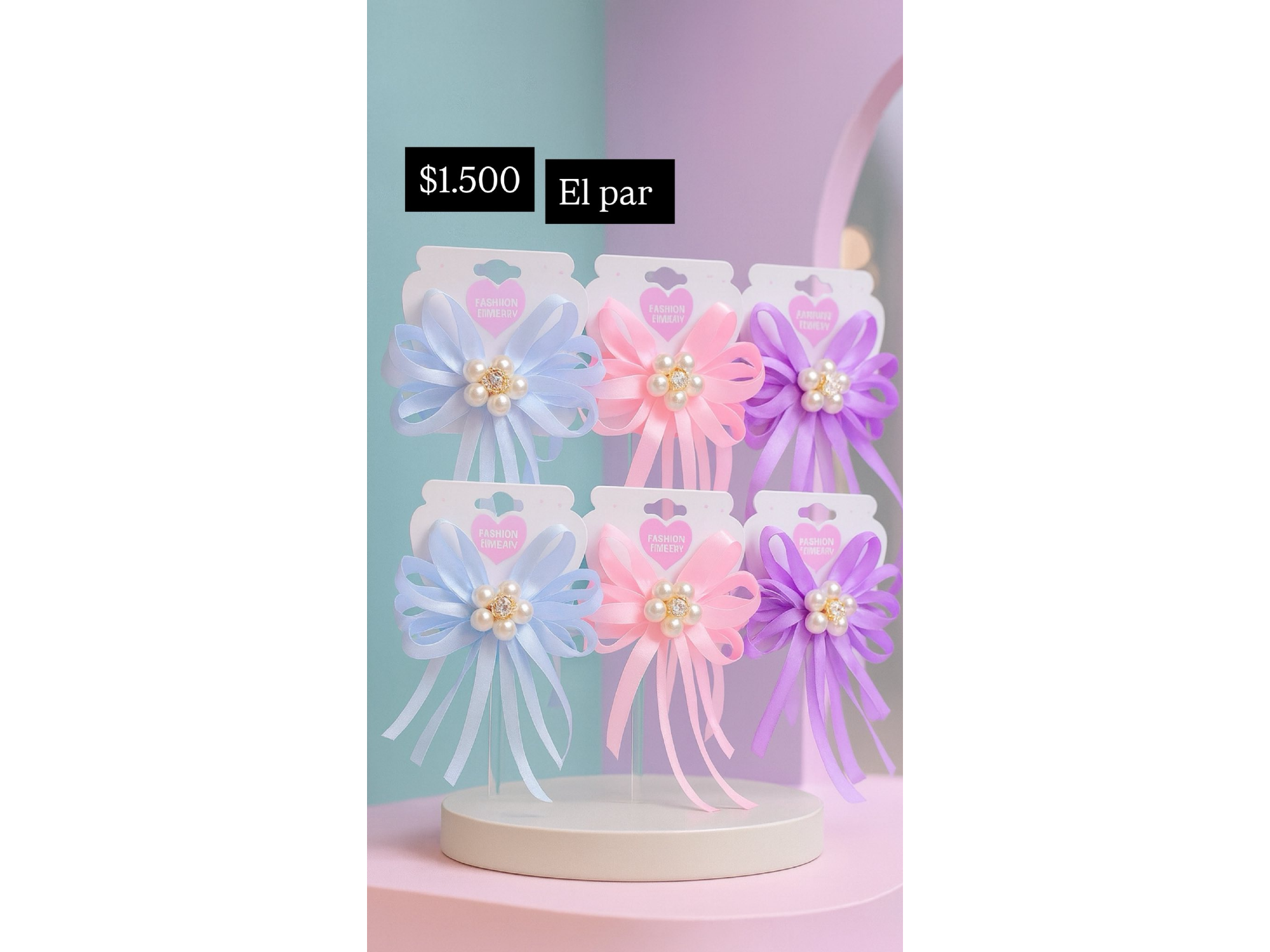 Moño cinta detalle perla