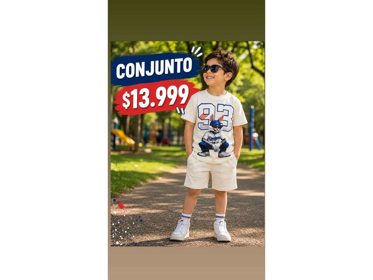 conjunto waffle de niño
