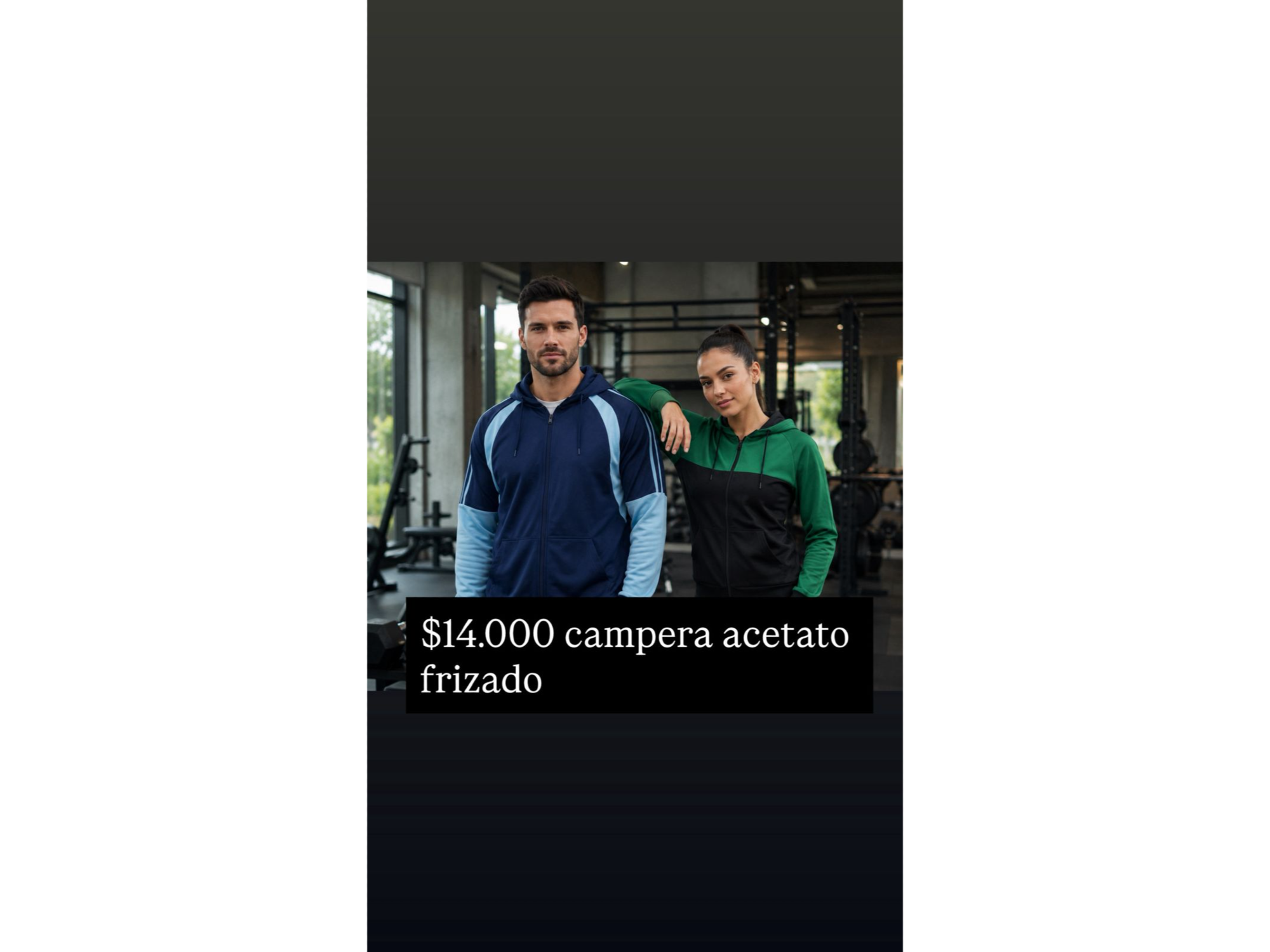 campera de acetato frisado