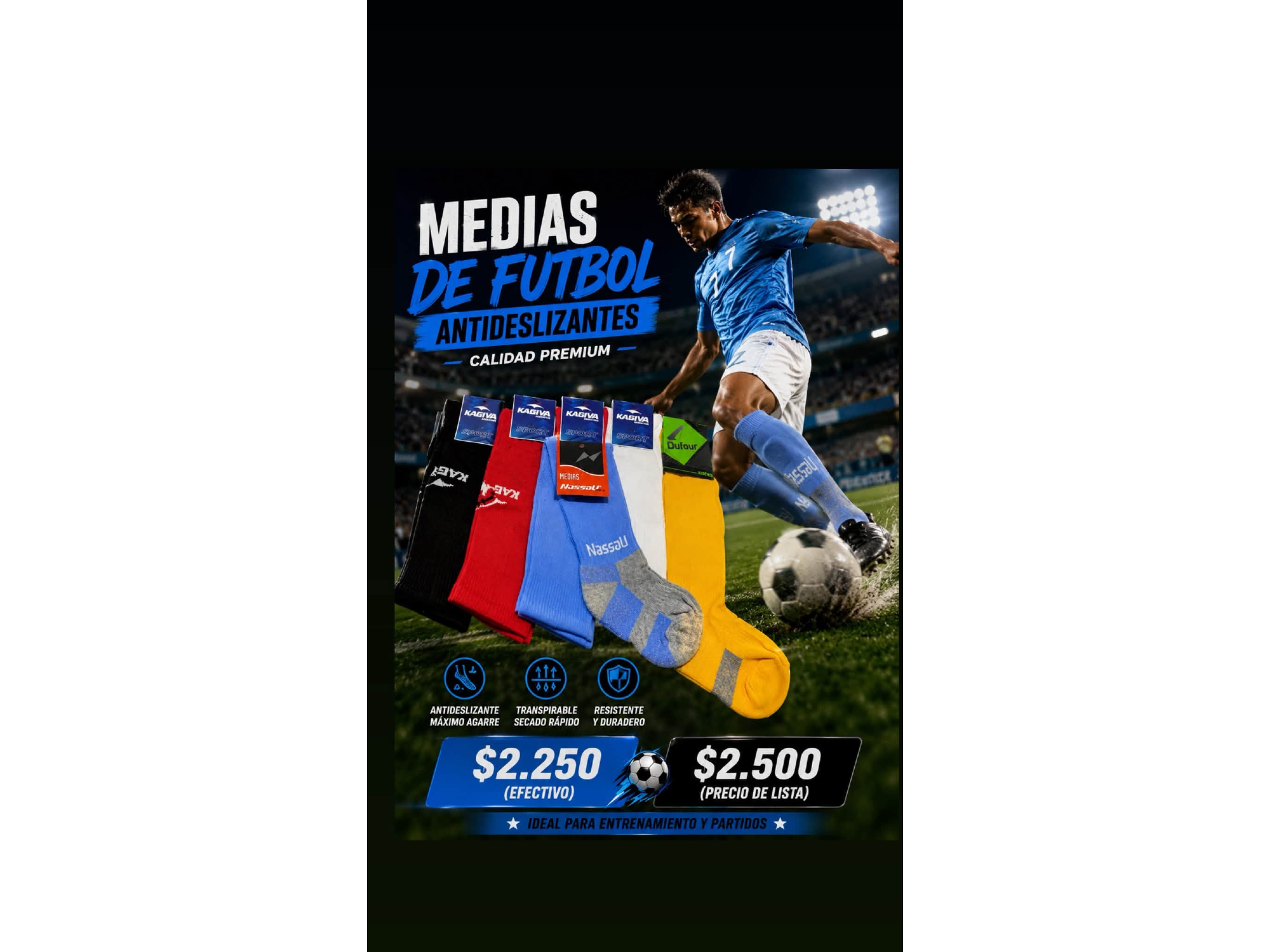 medias de futbol