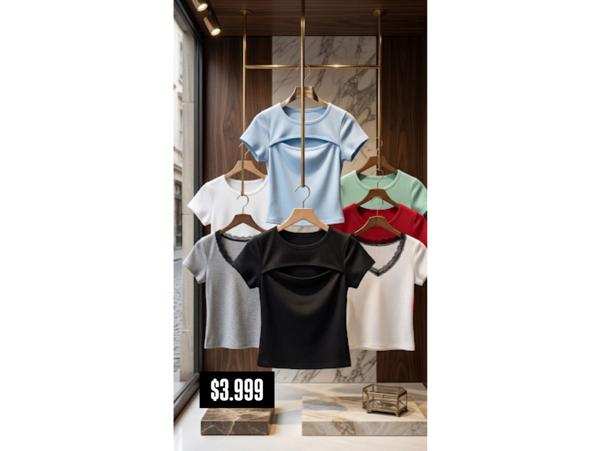 Remera corta abierta