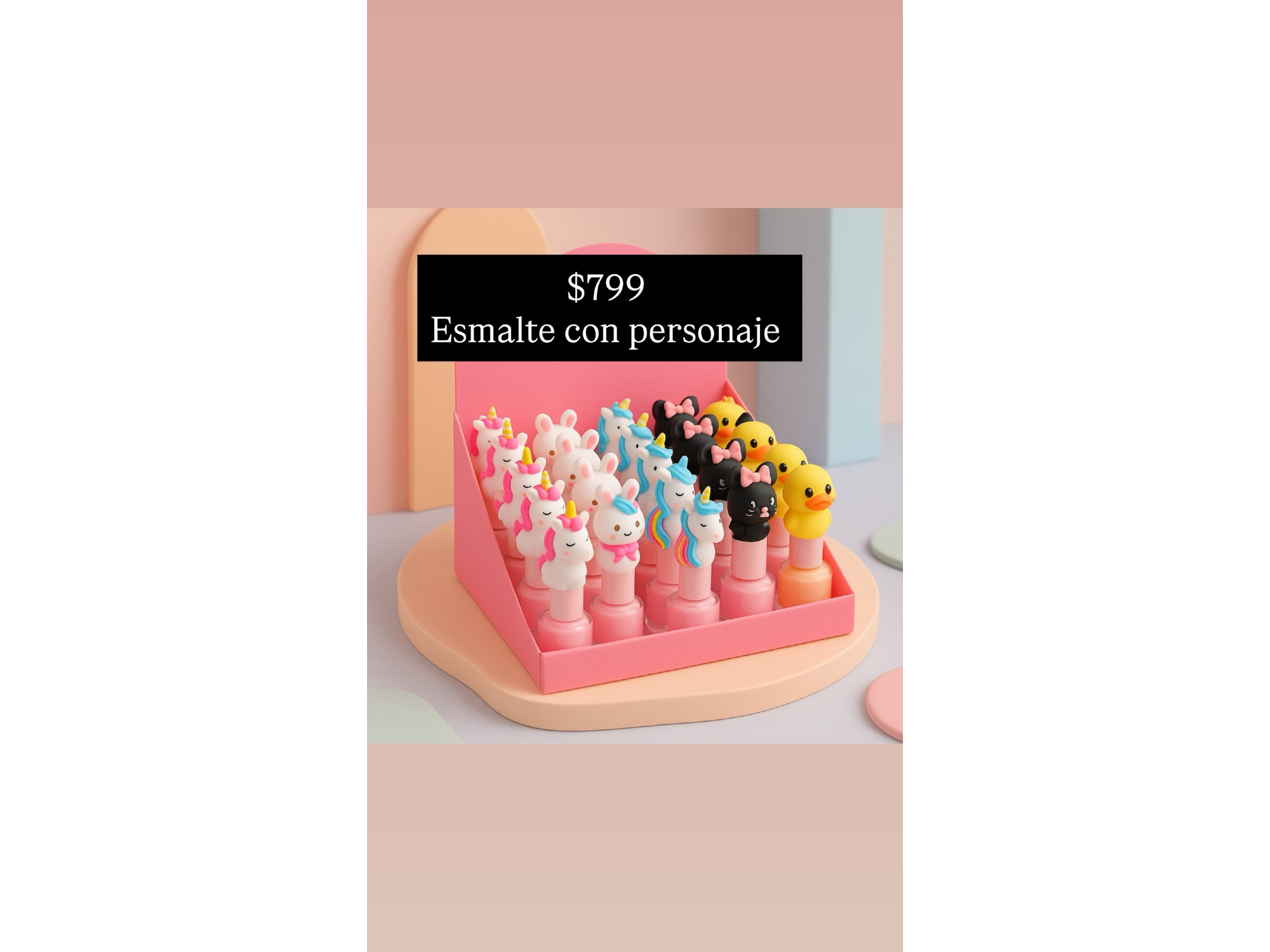 Esmaltes infaltil con personajes
