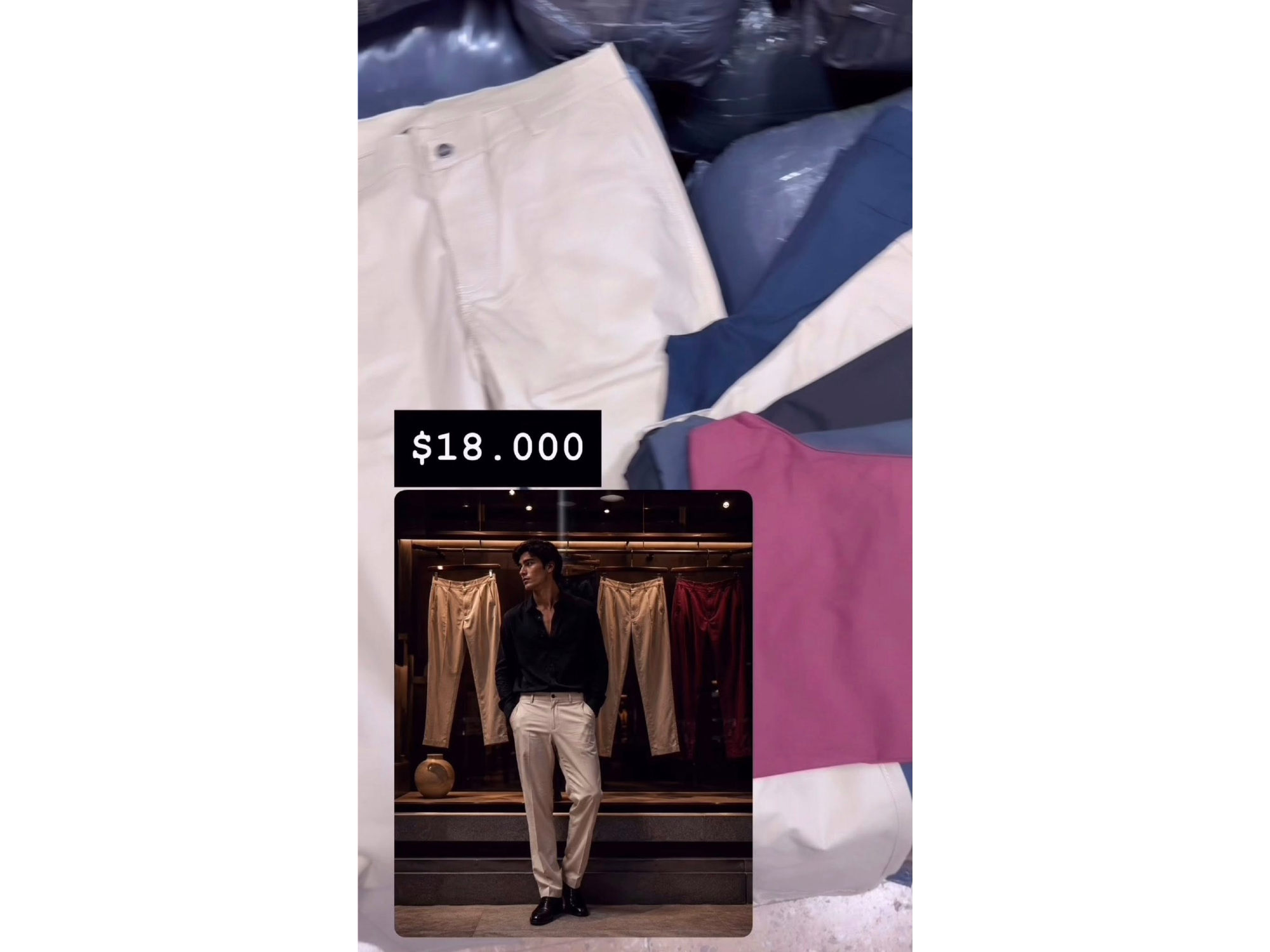 pantalon corte chino