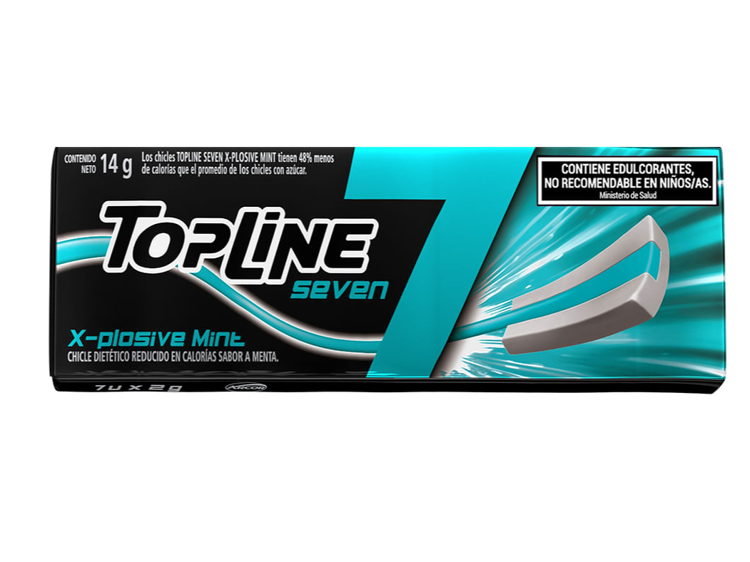 Chicle Topline Seven Menta x 16u
