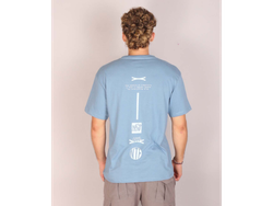 Remera Over Palmera Azulino