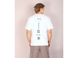 Remera Over NTF Logo Blanco