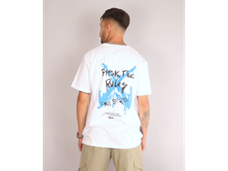 Remera Over Flechas Blanca