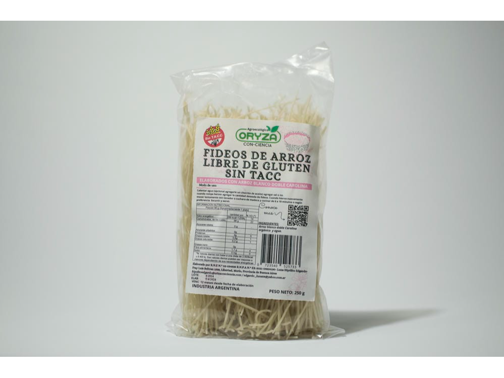 Fideos de Arroz "ORYZA" Blancos I PESO 250grs