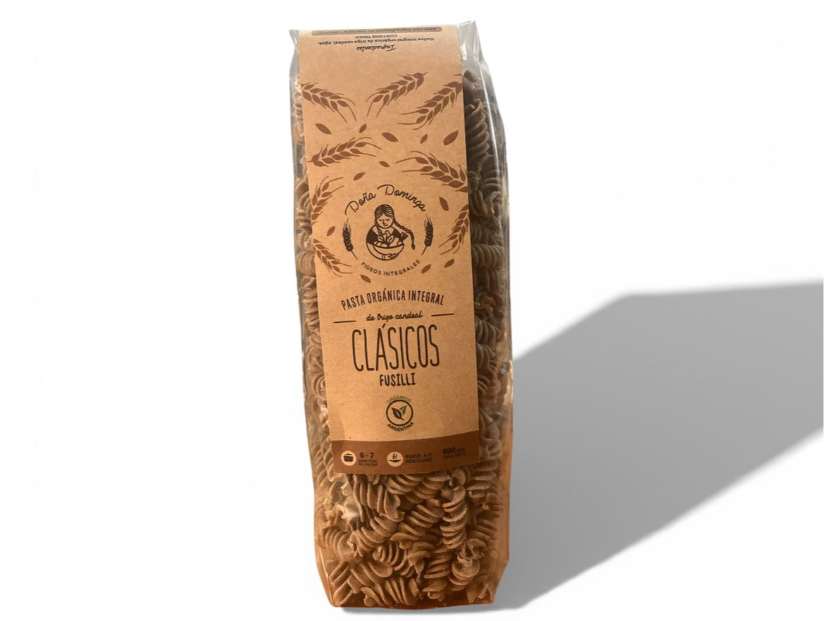 Fideos Integrales TIRABUZON "Doña Dominga" Clasicos I PESO 400 grs