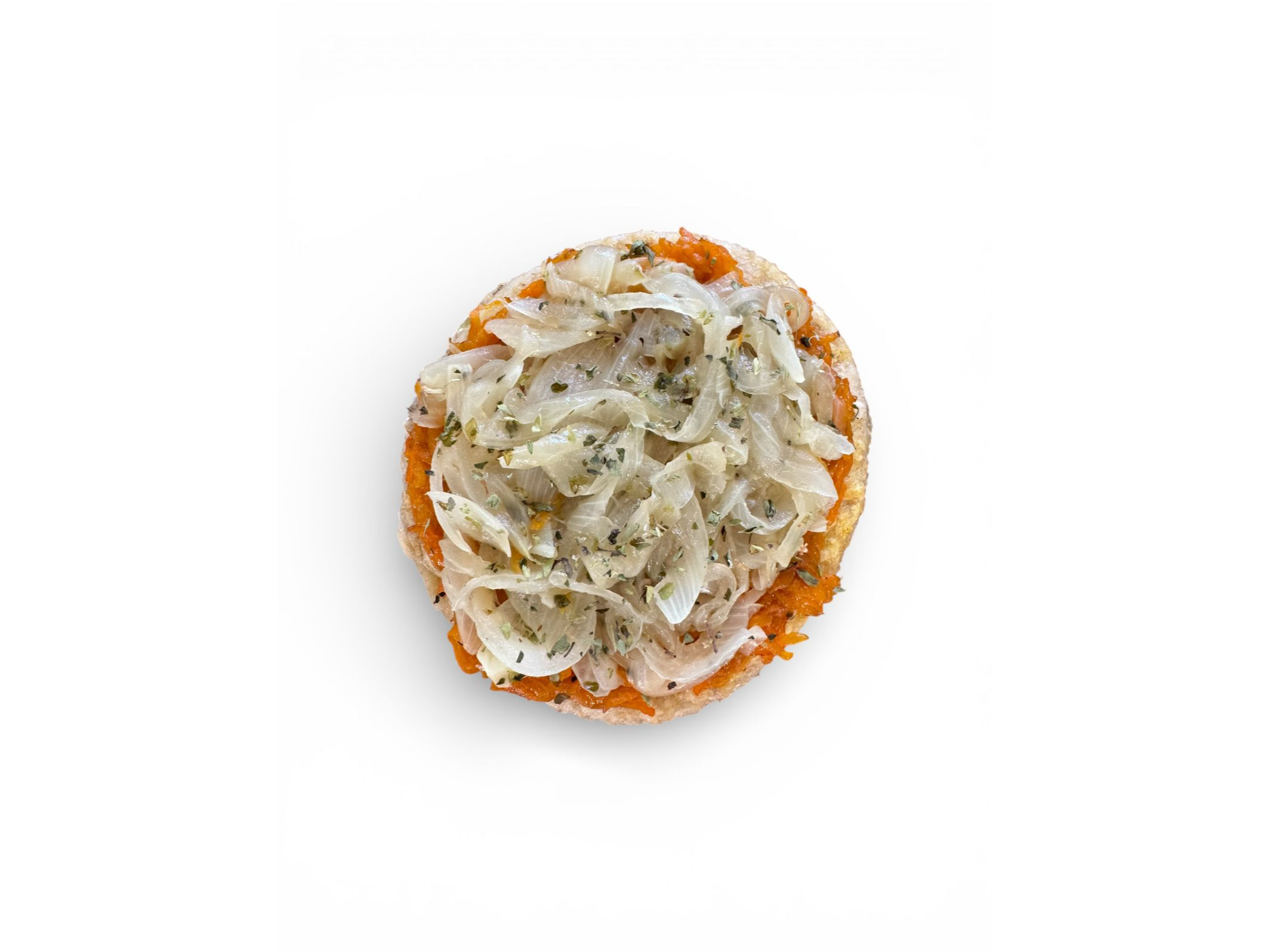 Pizzetas de masa de arroz con Zanahoria y Cebolla - 4 UNIDADES