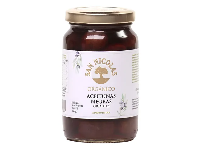 Aceitunas Negras GIGANTES "SAN NICOLAS" I PESO 500grs