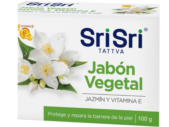 Jabon Vegetal Jazmin y Vitamina E "Sri Sri Tattva" I PESO 100grs