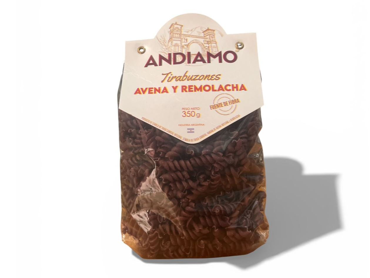 Tirabuzones de Avena y Remolacha "Andiamo"  I PESO 350grs